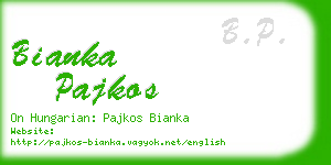 bianka pajkos business card